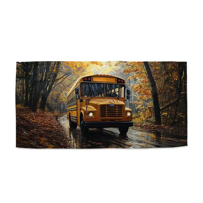 Ručník Žlutý školní autobus - 50x100 cm