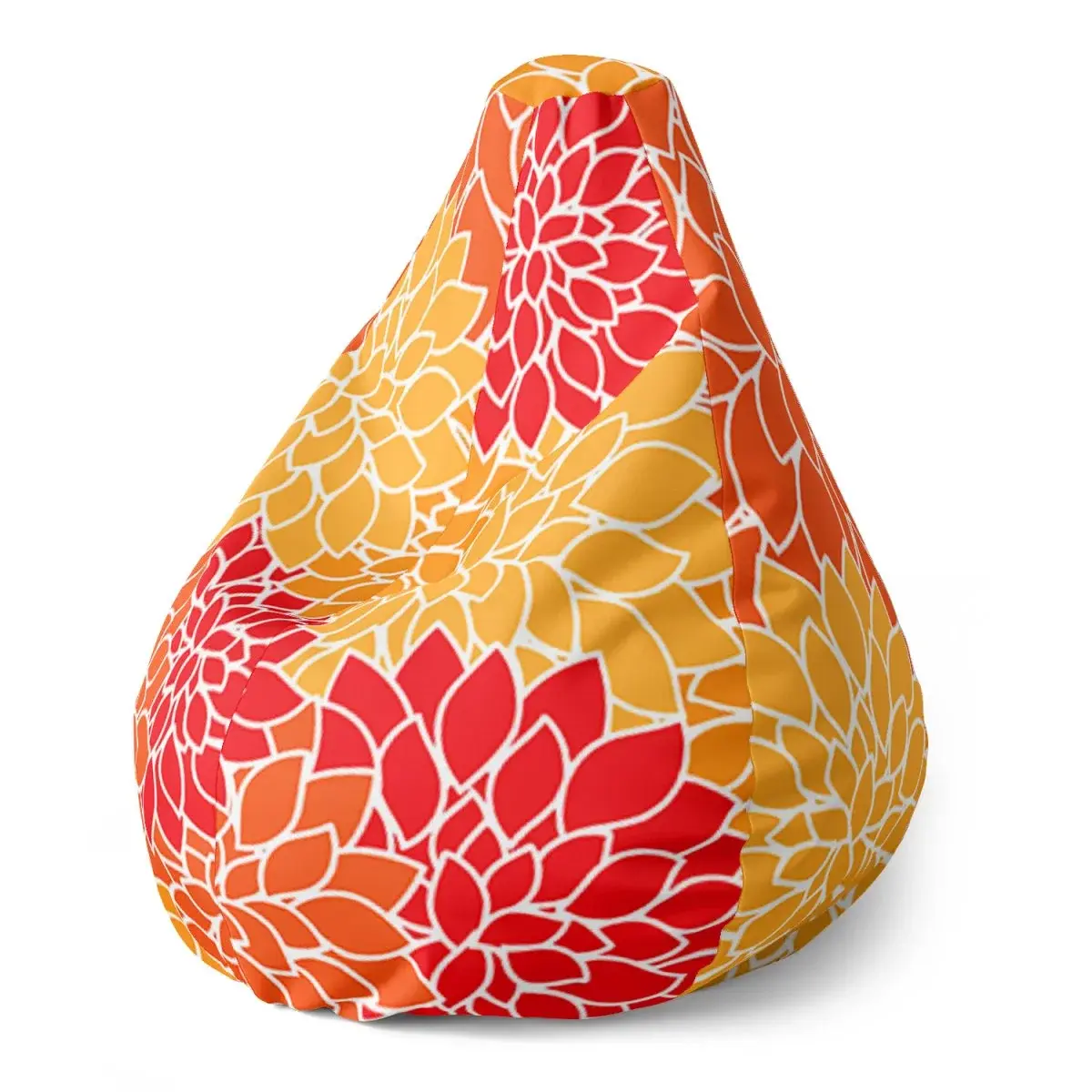 Sedací vak Pear Barevné květiny - 70 x 95 x 15 cm