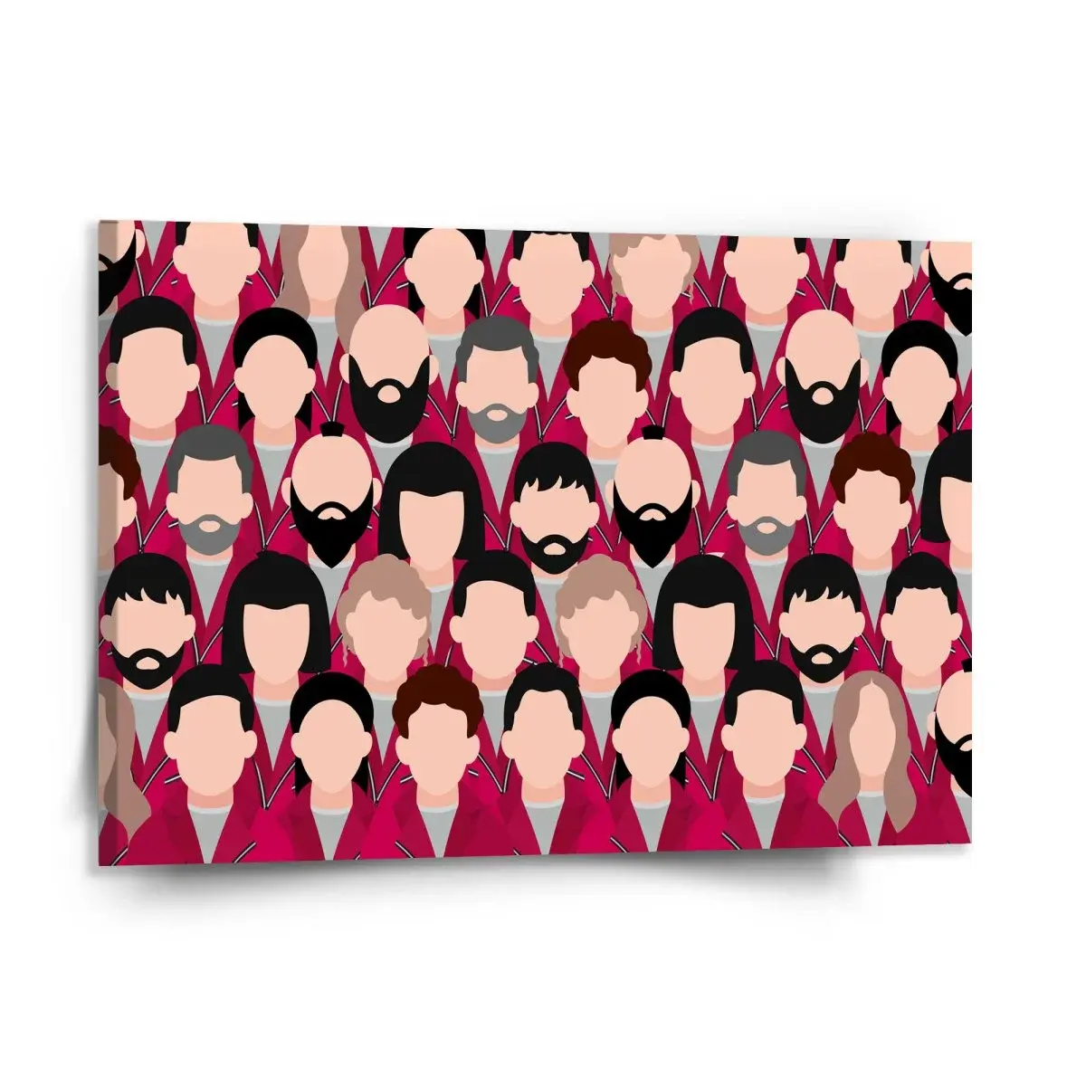 Obraz Money heist Anonymní tváře - 150x110 cm