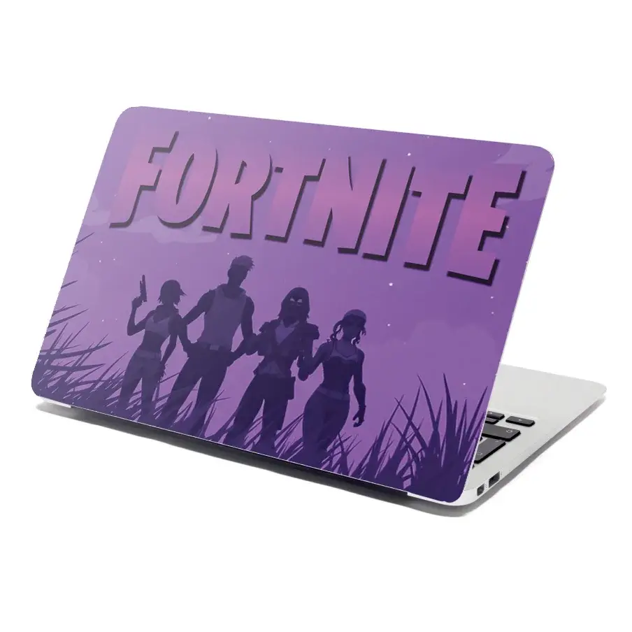 Samolepka na notebook FORTNITE Fialová silueta - 38x26 cm