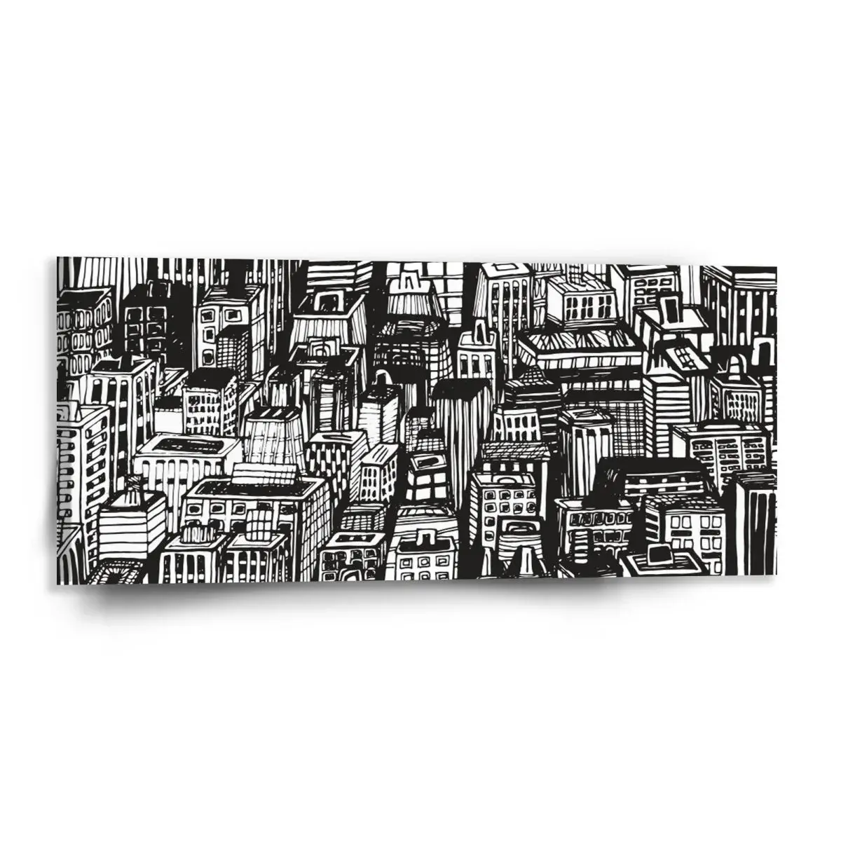Obraz Kreslené mrakodrapy - 110x50 cm