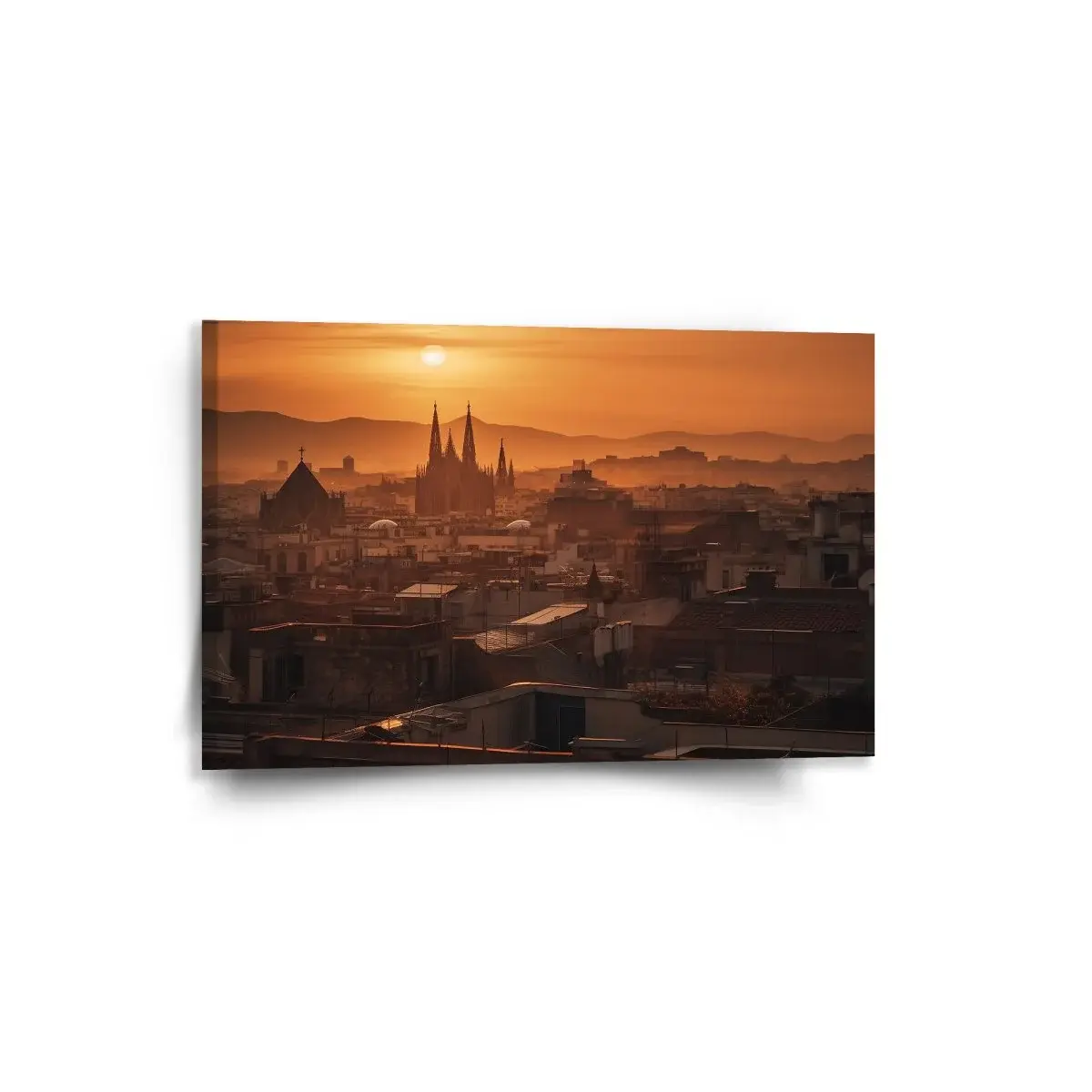 Obraz Barcelona Night Skyline - 60x40 cm