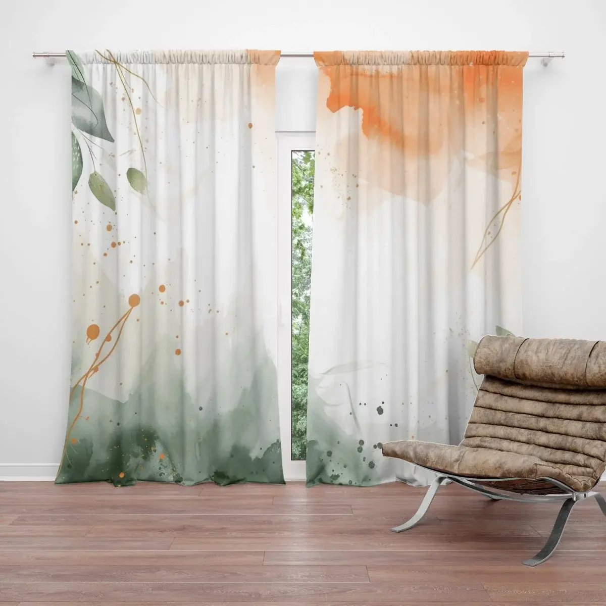 Závěs Lesní mlha: 2ks 140x250cm