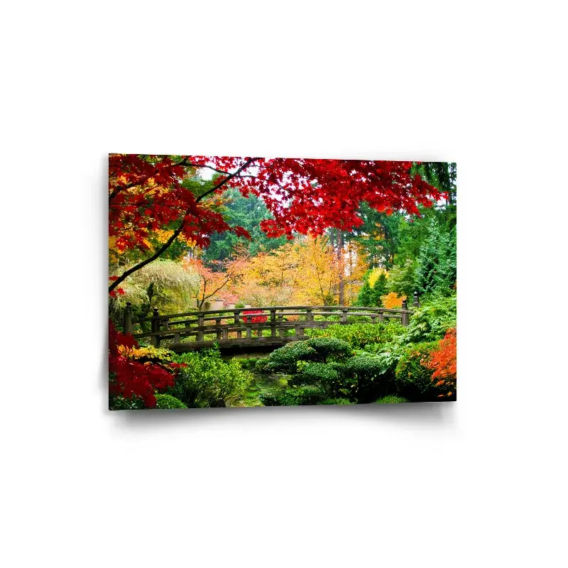 Obraz Most v parku - 90x60 cm