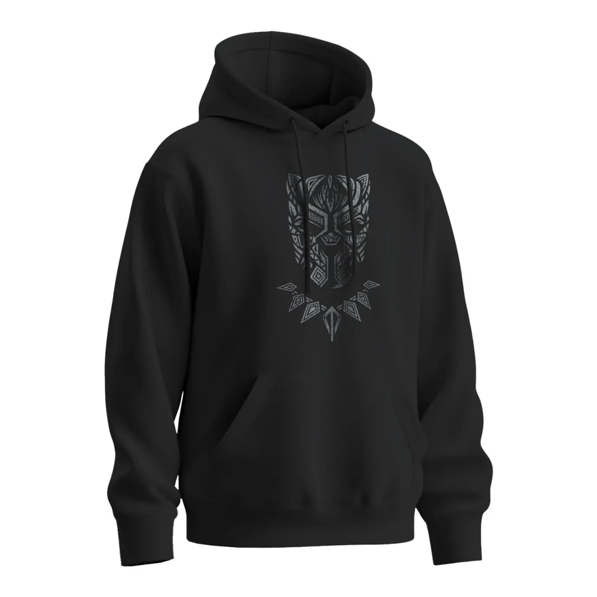 Mikina s potiskem BLACK PANTHER wakanda forever - černá 3XL