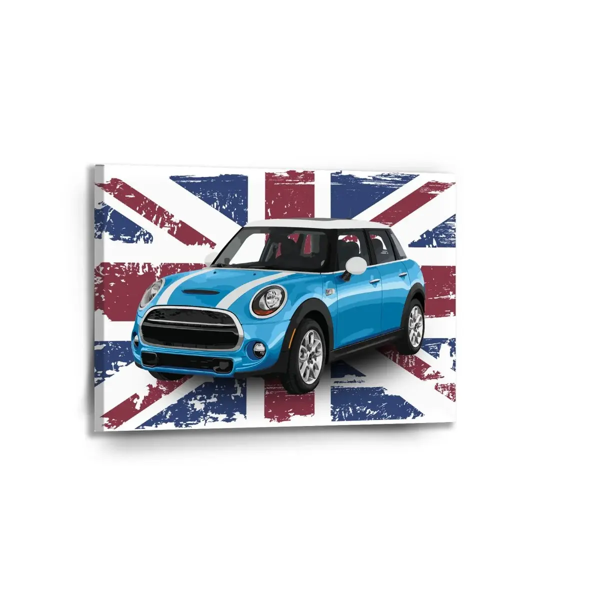 Obraz Mini sedan Britská vlajka - 90x60 cm