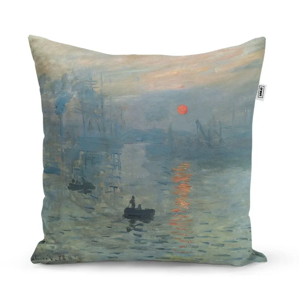 Polštář Imprese, východ slunce - Claude Monet - 50x50 cm