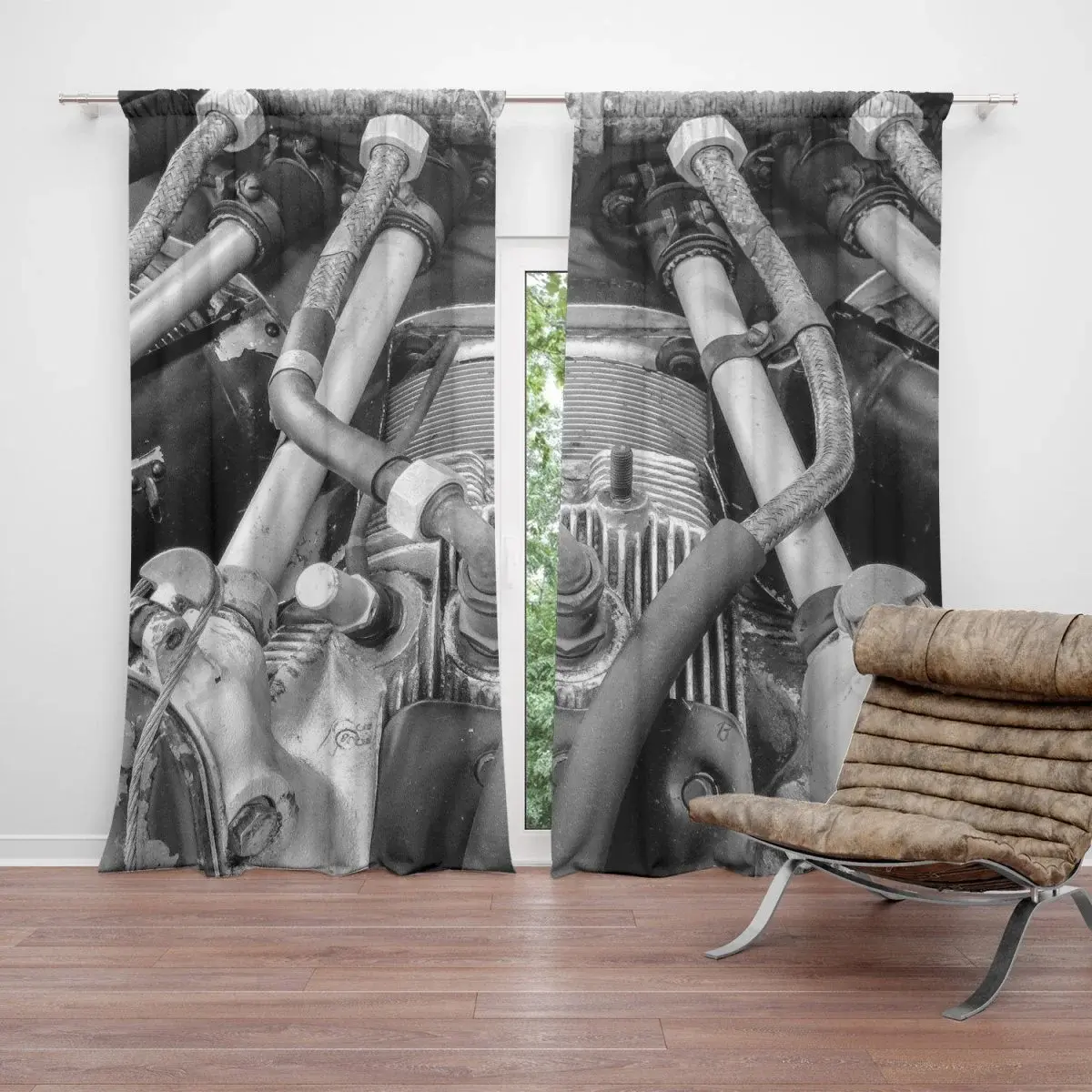Závěs Motor: 2ks 140x250cm