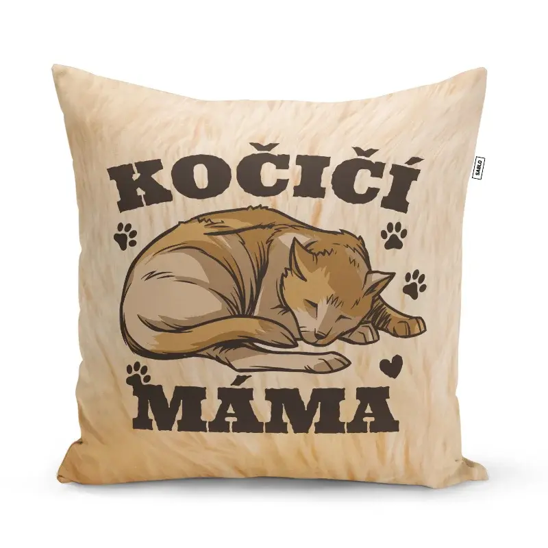 Polštář Kočičí máma: 40x40 cm