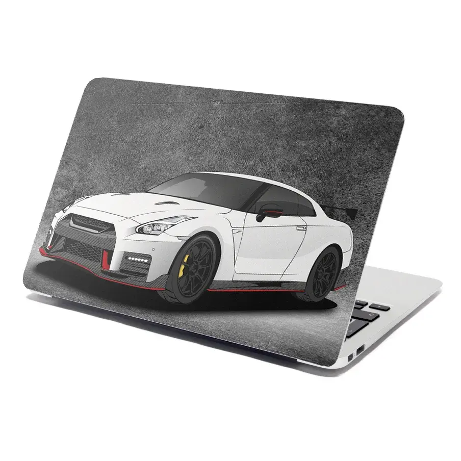 Samolepka na notebook Nissan GTR 35 Šedý - 29x20 cm