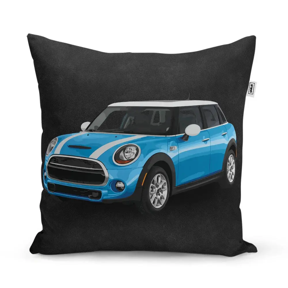 Polštář Mini sedan Černé pozadí - 40x40 cm