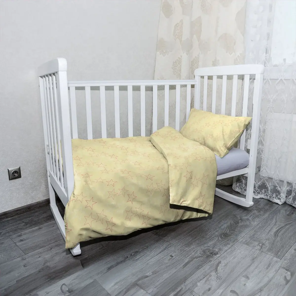 Mikroplyšové dětské povlečení do postýlky Hvězdy - 100x135 / 40x60