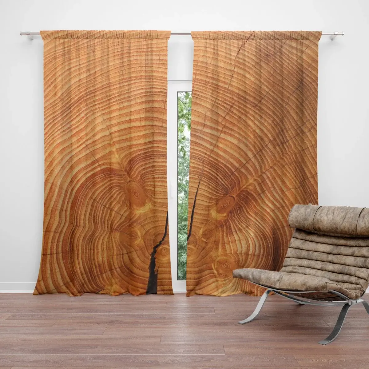 Závěs Dřevo 2: 2ks 140x250cm