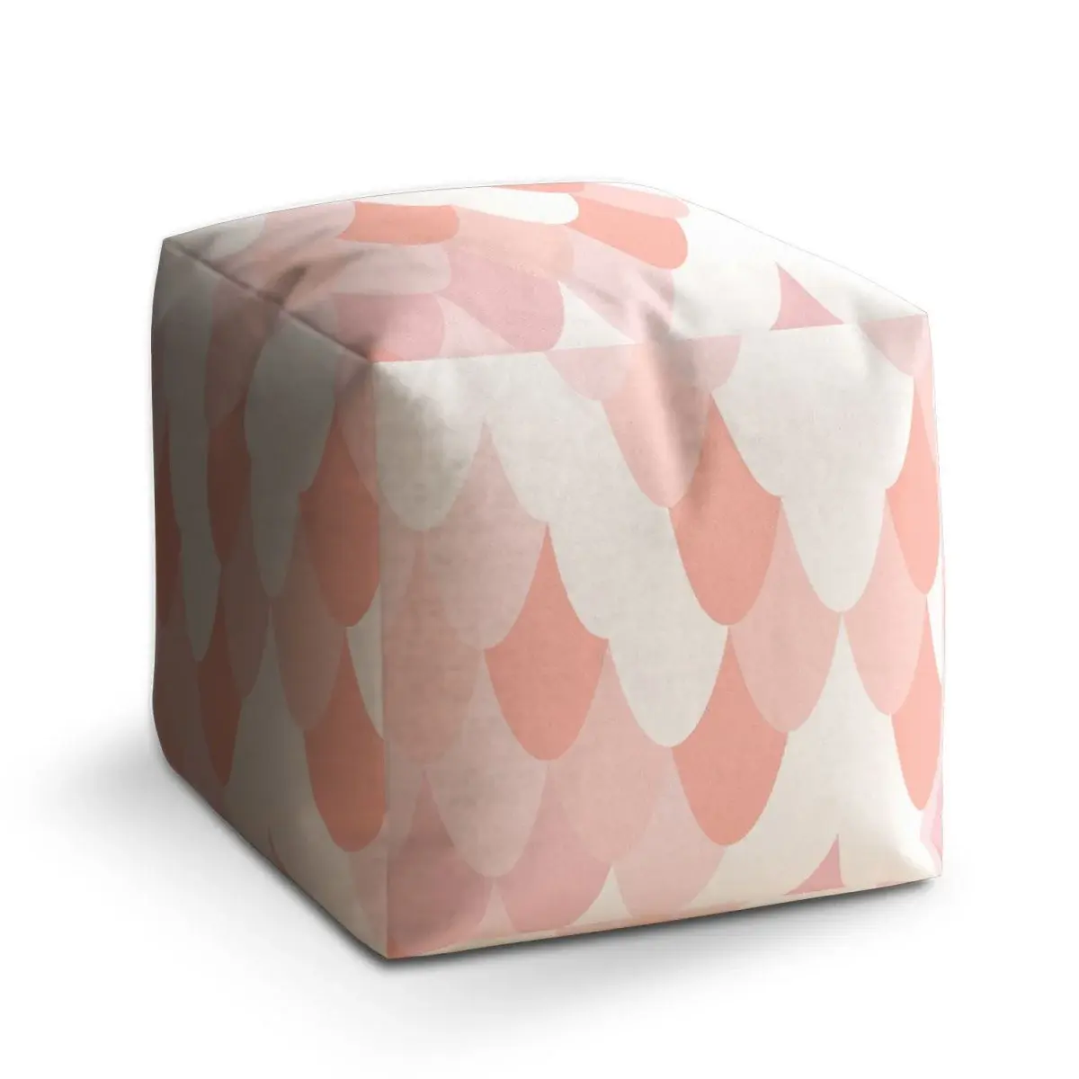 Taburet Cube Růžové obloučky - 40x40x40 cm