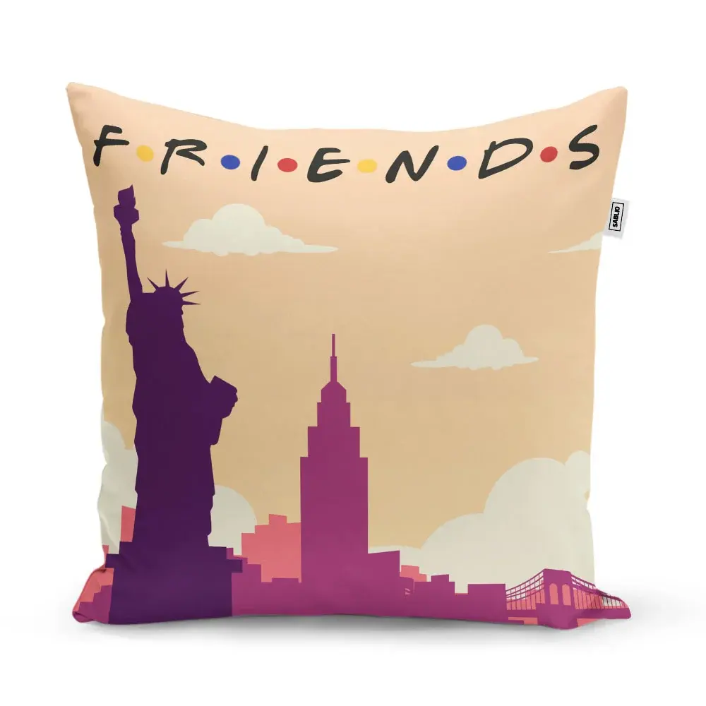 Polštář Seriál Přátelé FRIENDS Socha Svobody - 50x50 cm