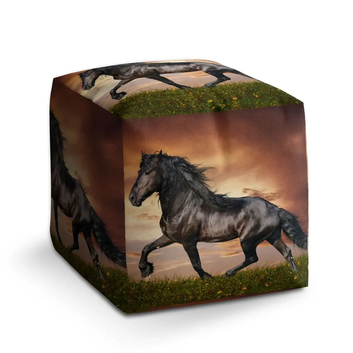 Taburet Cube Friský kůň - 60x60x60 cm