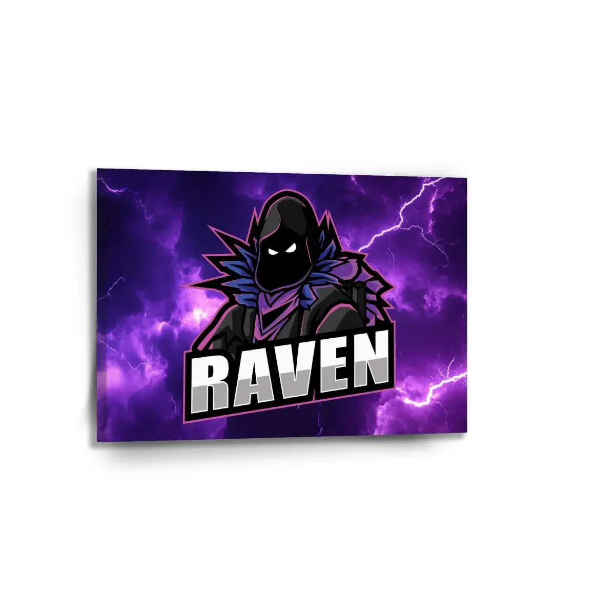 Obraz FORTNITE RAVEN Fialová bouře - 90x60 cm