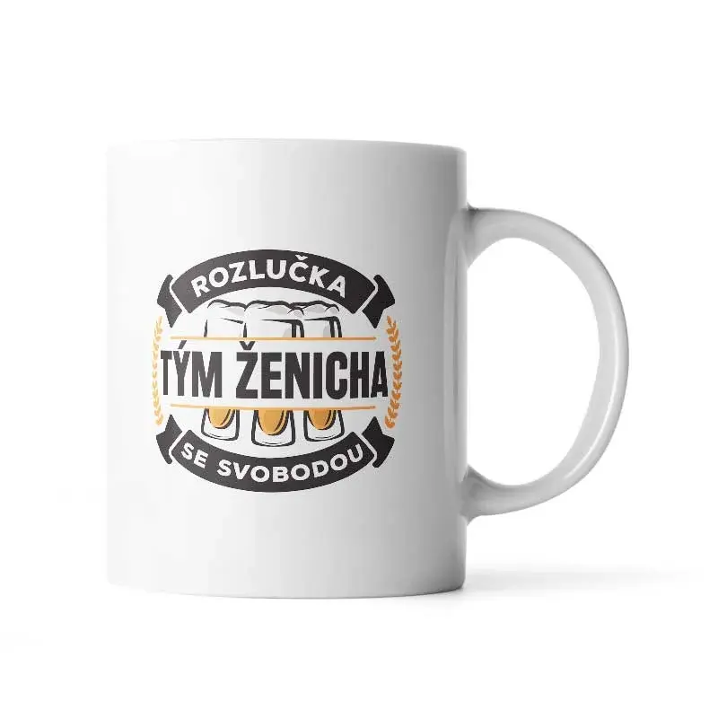 Hrnek Rozlučka se svobodou tým ženicha - 890 ml - XXL