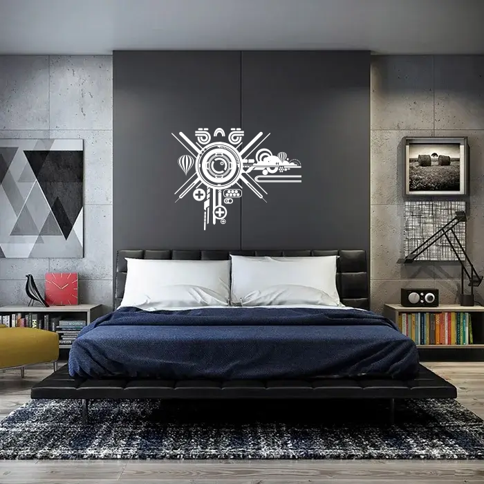 Samolepka na zeď: future design - 90x70 cm