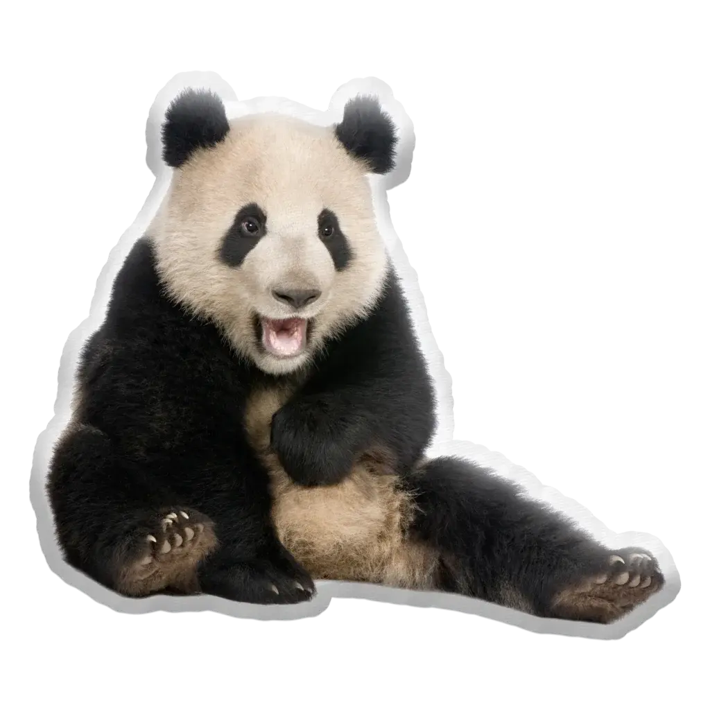 3D polštář ve tvaru Panda