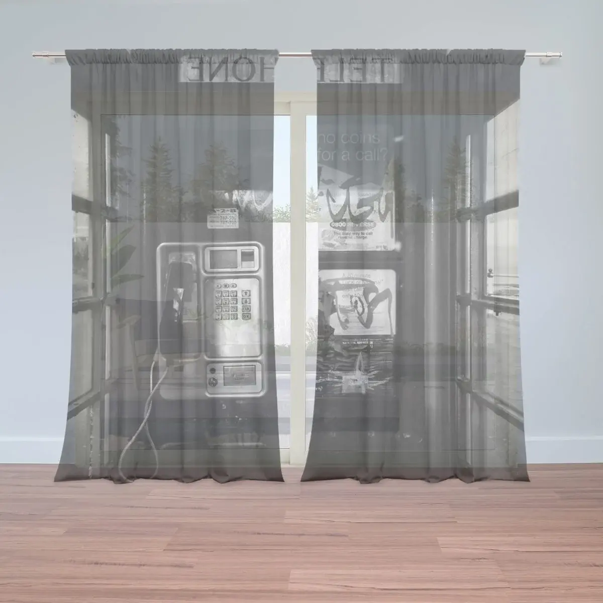 Záclony Telefonní budka: 2ks 150x250cm