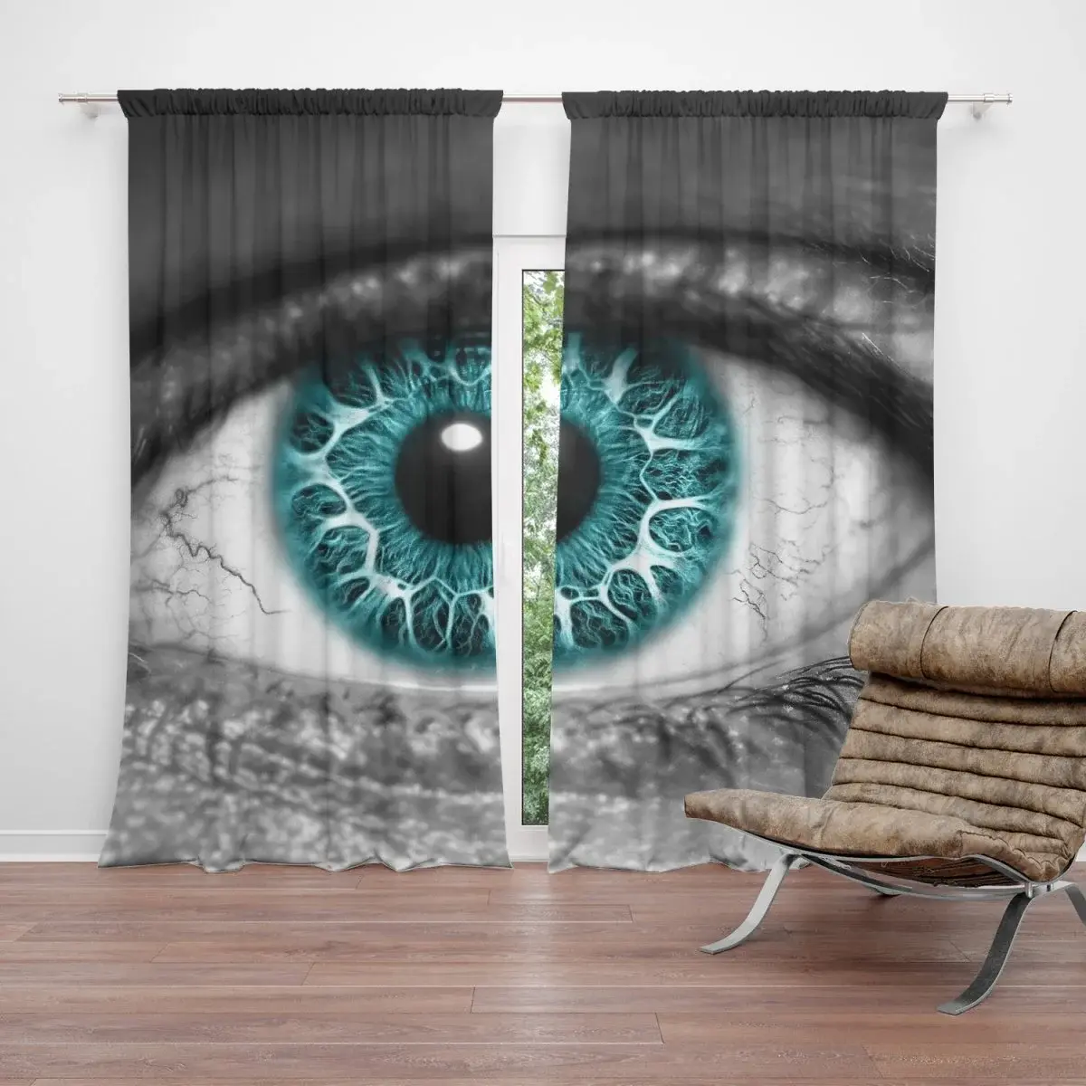 Závěs Modré oko: 2ks 140x250cm