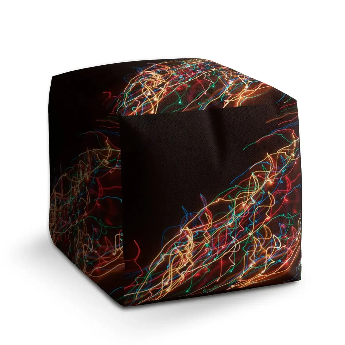 Taburet Cube Světelný efekt - 50x50x50 cm