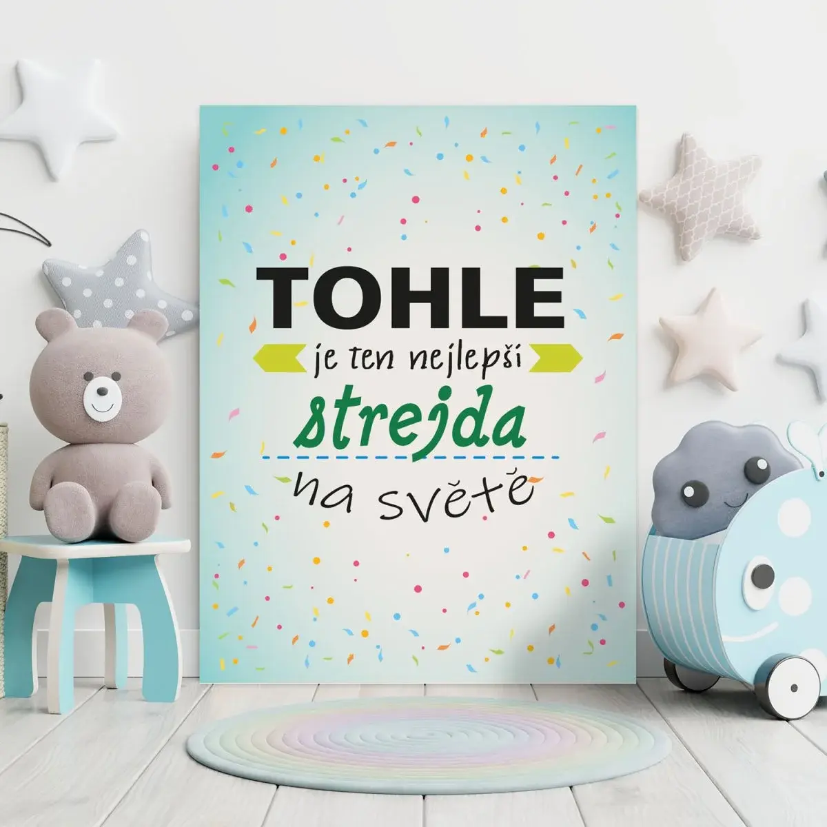 Dárková cedulka Tohle je ten nejlepší strejda na světě: 30x40 cm