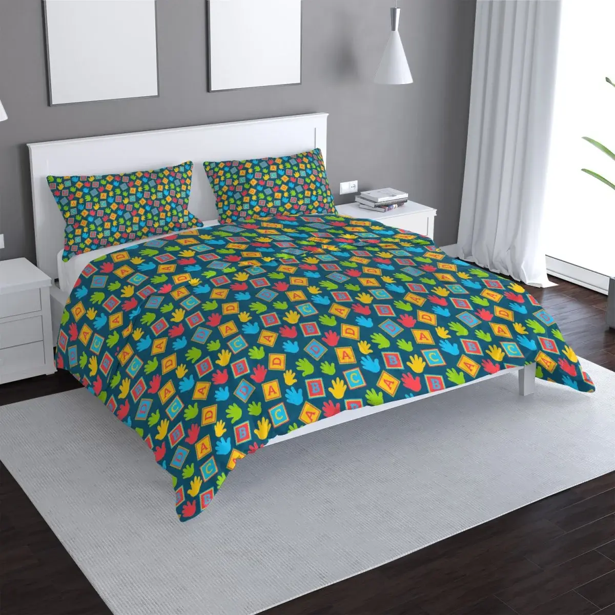 Povlečení ABC - 140x220 / 90x70