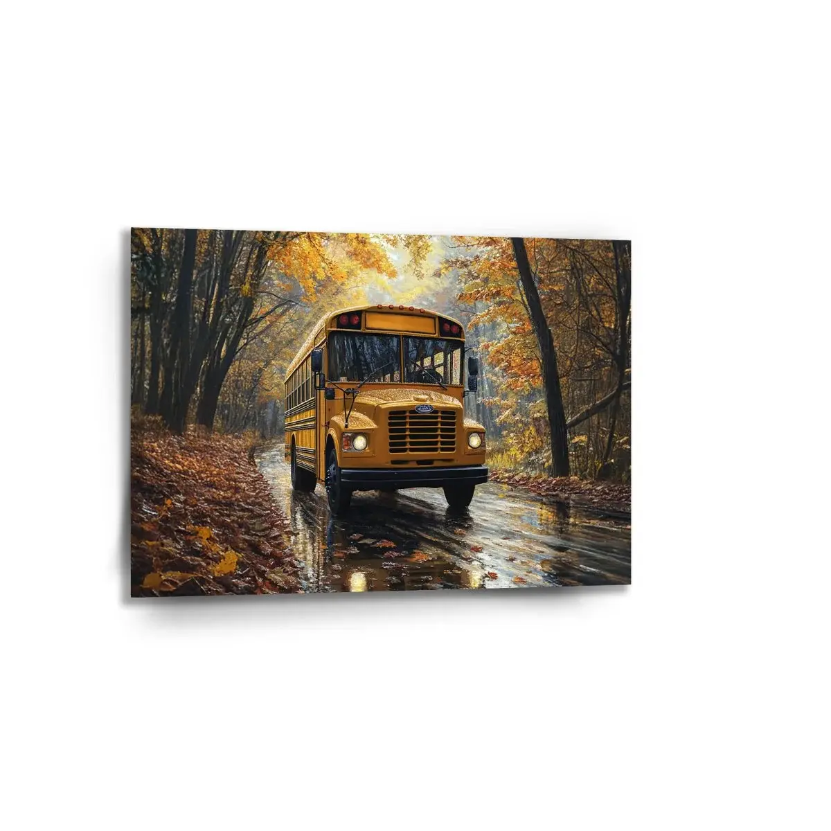Obraz Žlutý školní autobus - 90x60 cm