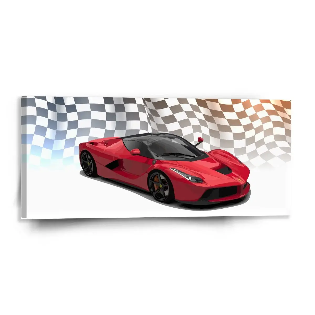 Obraz Ferrari Závodní vlajka - 110x50 cm