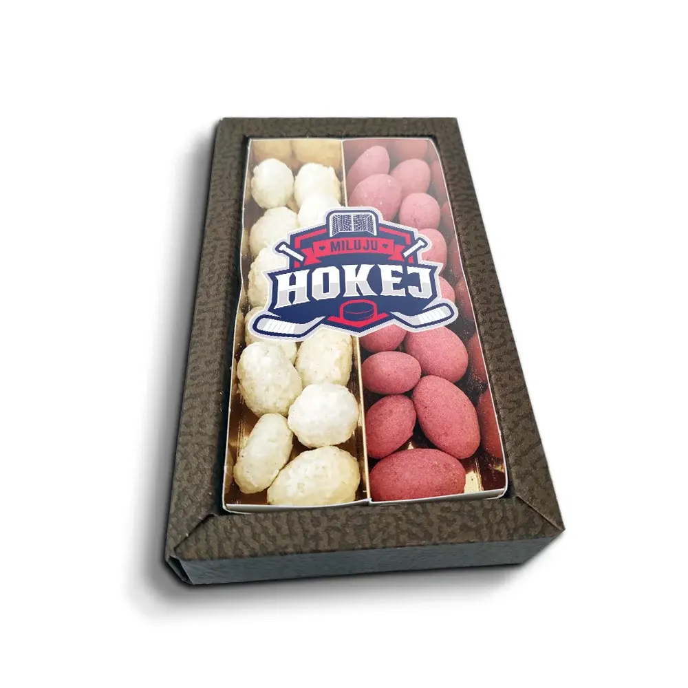 Mandle v čokoládě Miluju hokej - 2x 80g