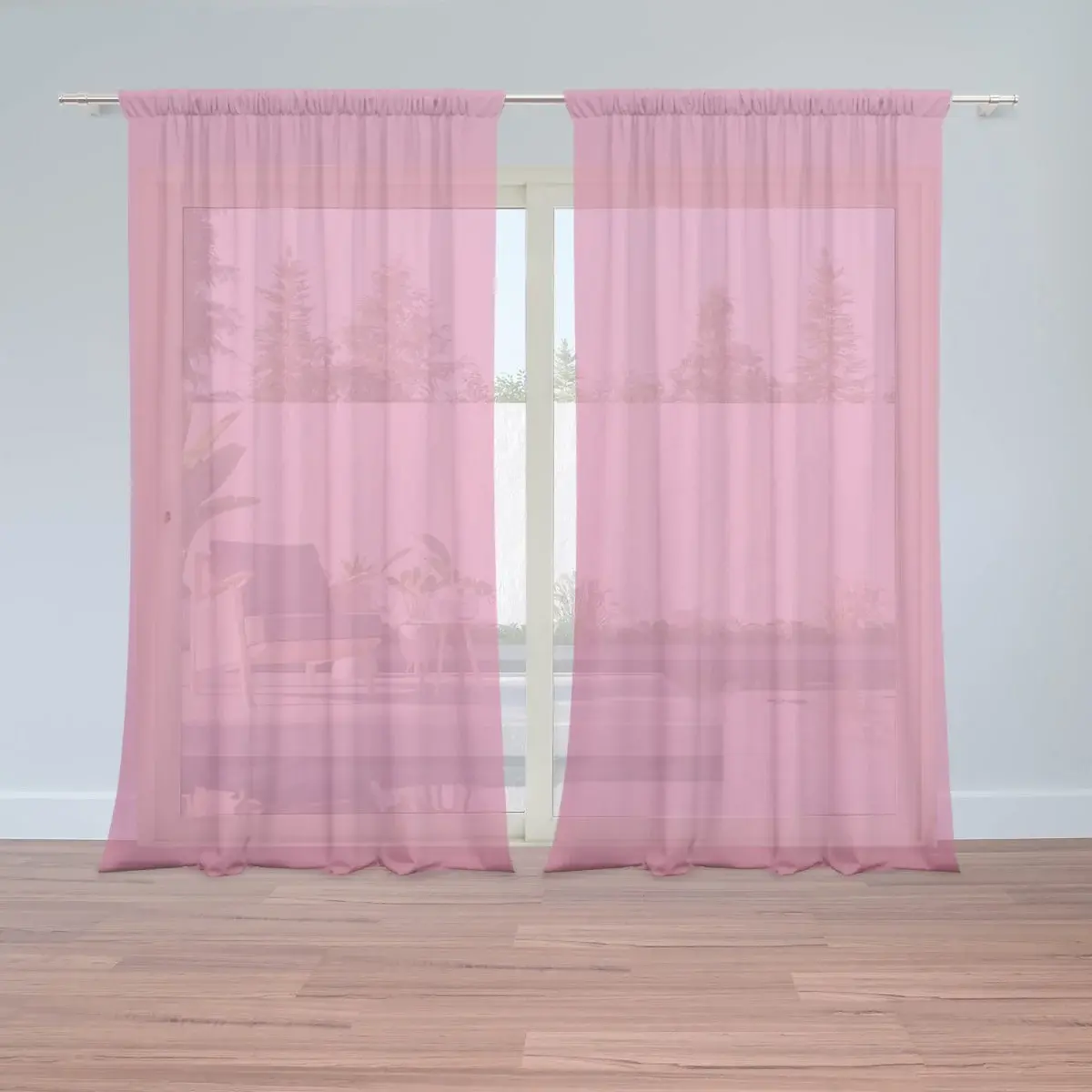 Záclony Azalkově růžová: 2ks 150x250cm