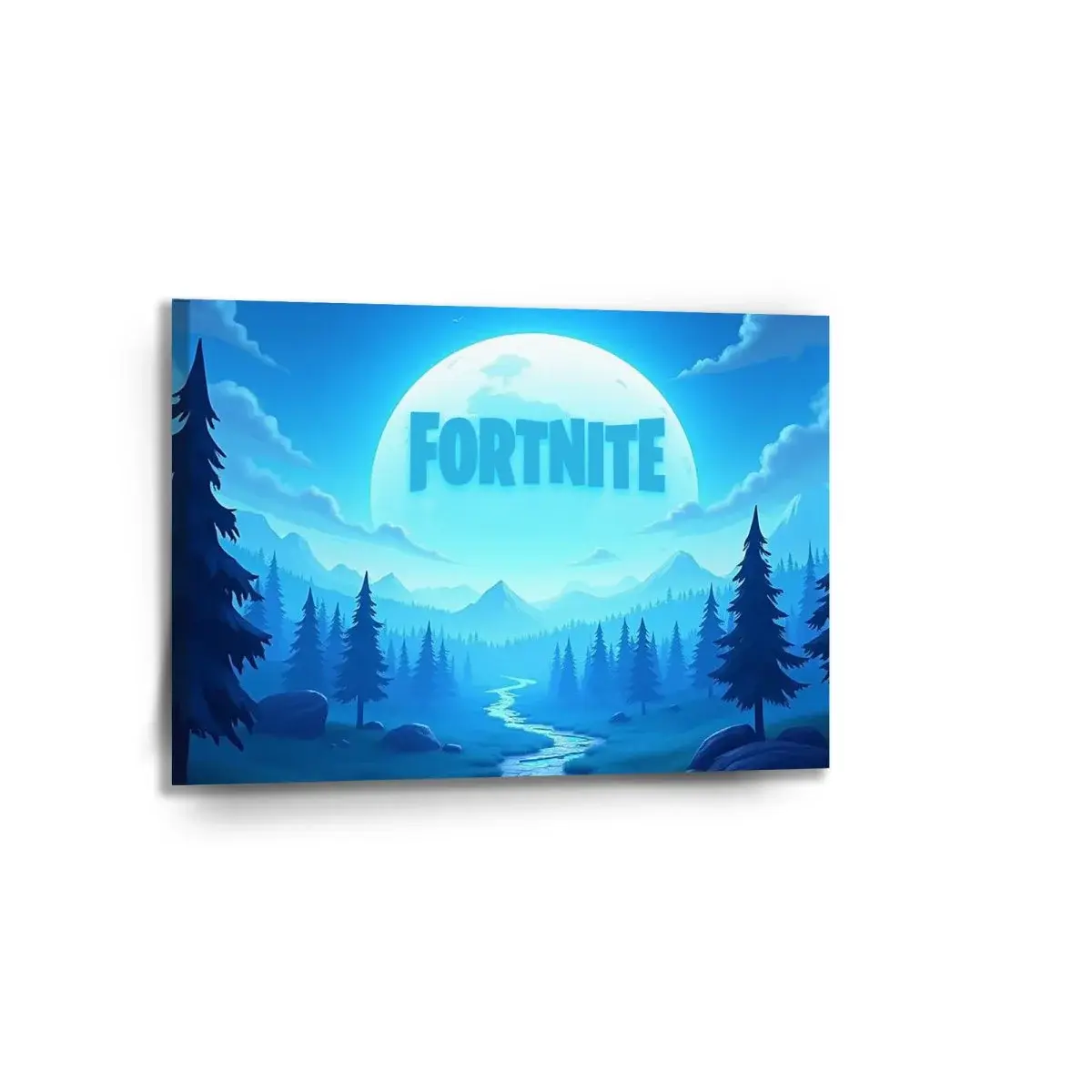 Obraz FORTNITE Modré údolí s měsícem - 90x60 cm