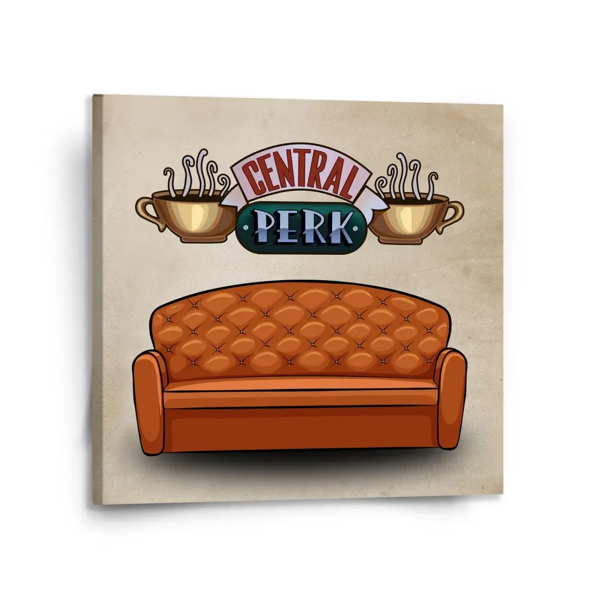 Obraz Seriál přátelé CENTRAL PERK Gauč - 110x110 cm