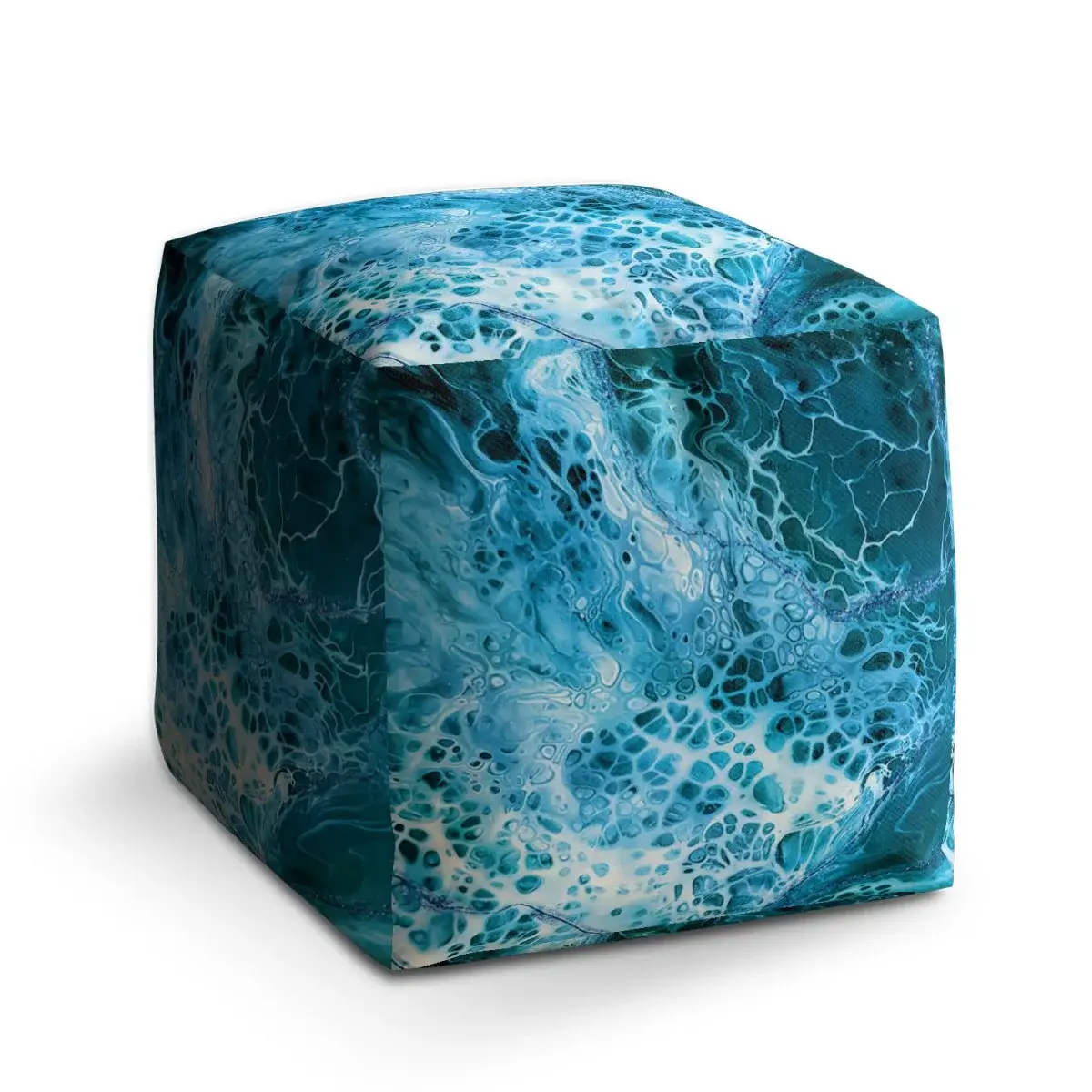 Taburet Cube Magická modrá - 50x50x50 cm
