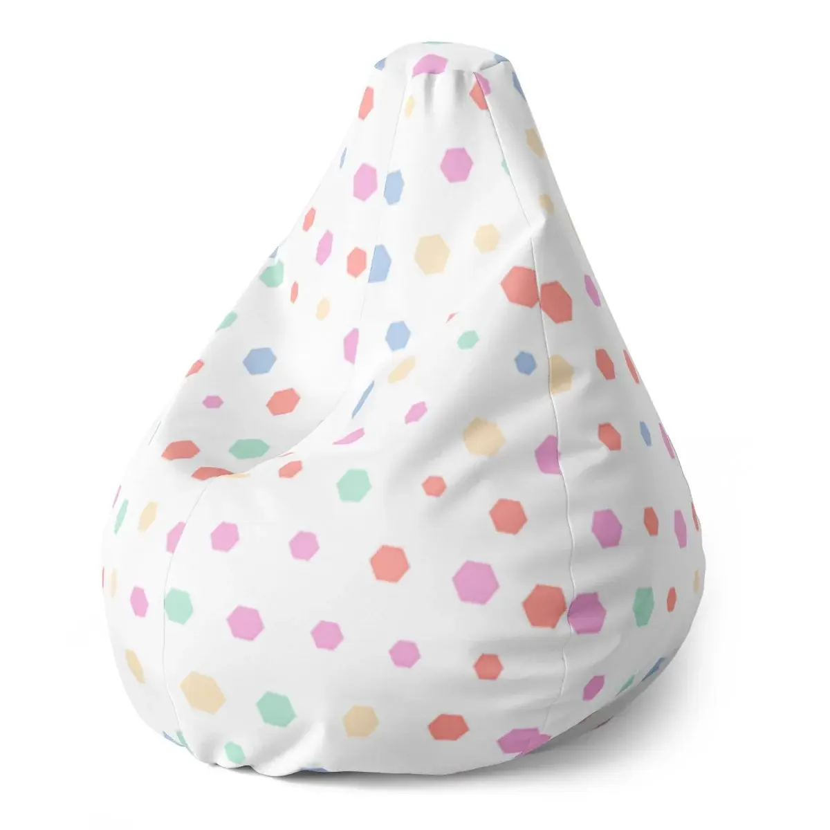Sedací vak Pear Různě barevné puntíky - 140 x 100 x 25 cm