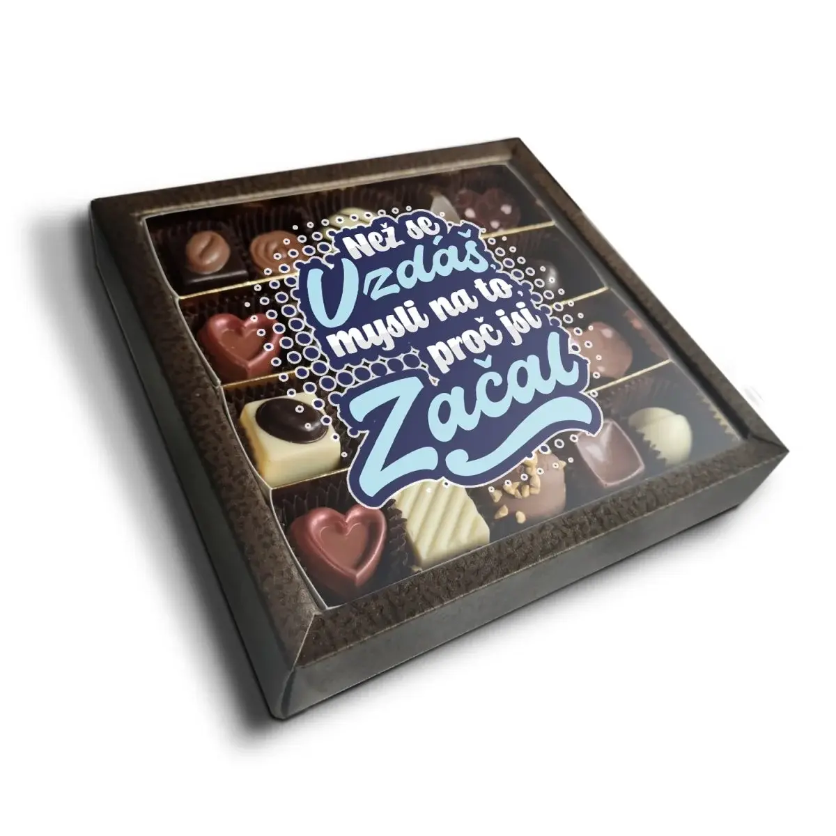 Pralinky Než se vzdáš, mysli na to, proč jsi začal - 20 ks pralinek
