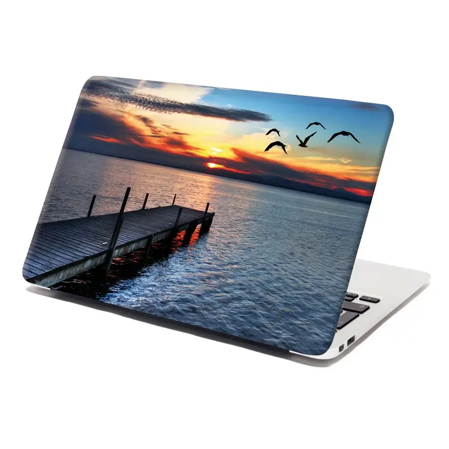 Samolepka na notebook Západ slunce nad molem - 38x26 cm