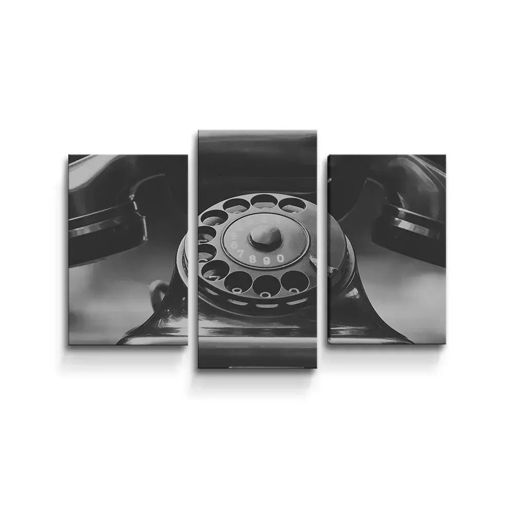 Obraz - 3-dílný Starý telefon - 75x50 cm