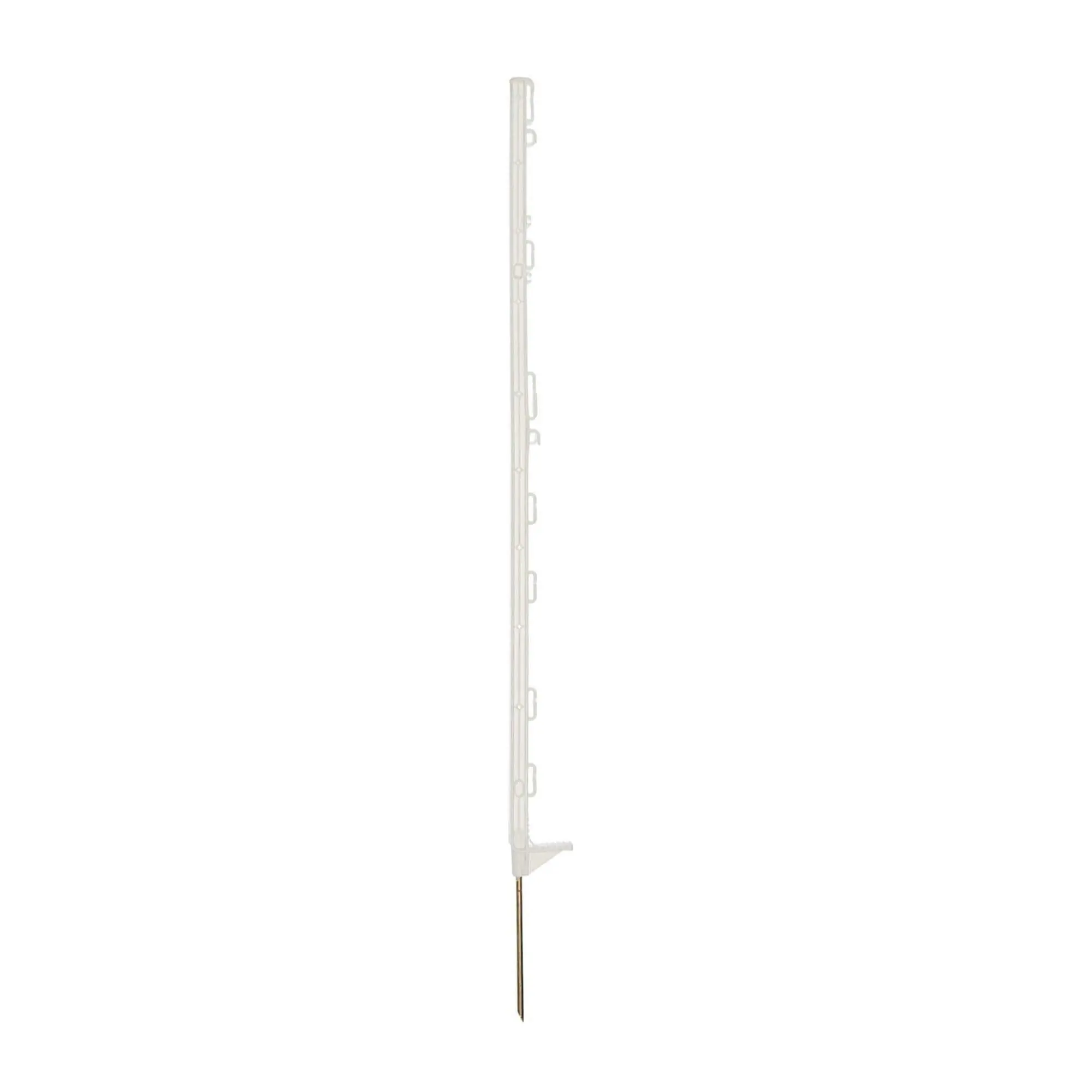 Sloupek plastový pro elektrický ohradník, délka 105 cm, 9 oček, bílý