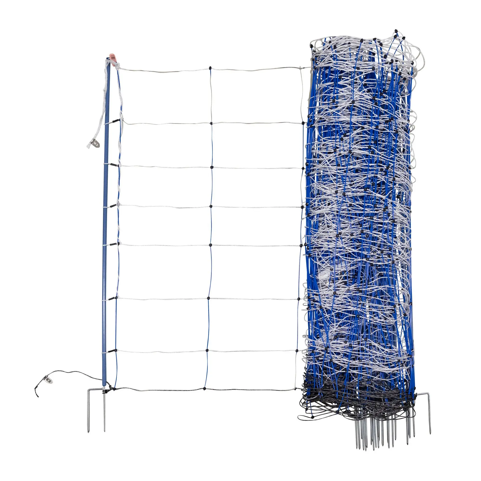 Modrá síť pro elektrický ohradník pro ovce, výška 108 cm, délka 50 m, dvojitý hrot