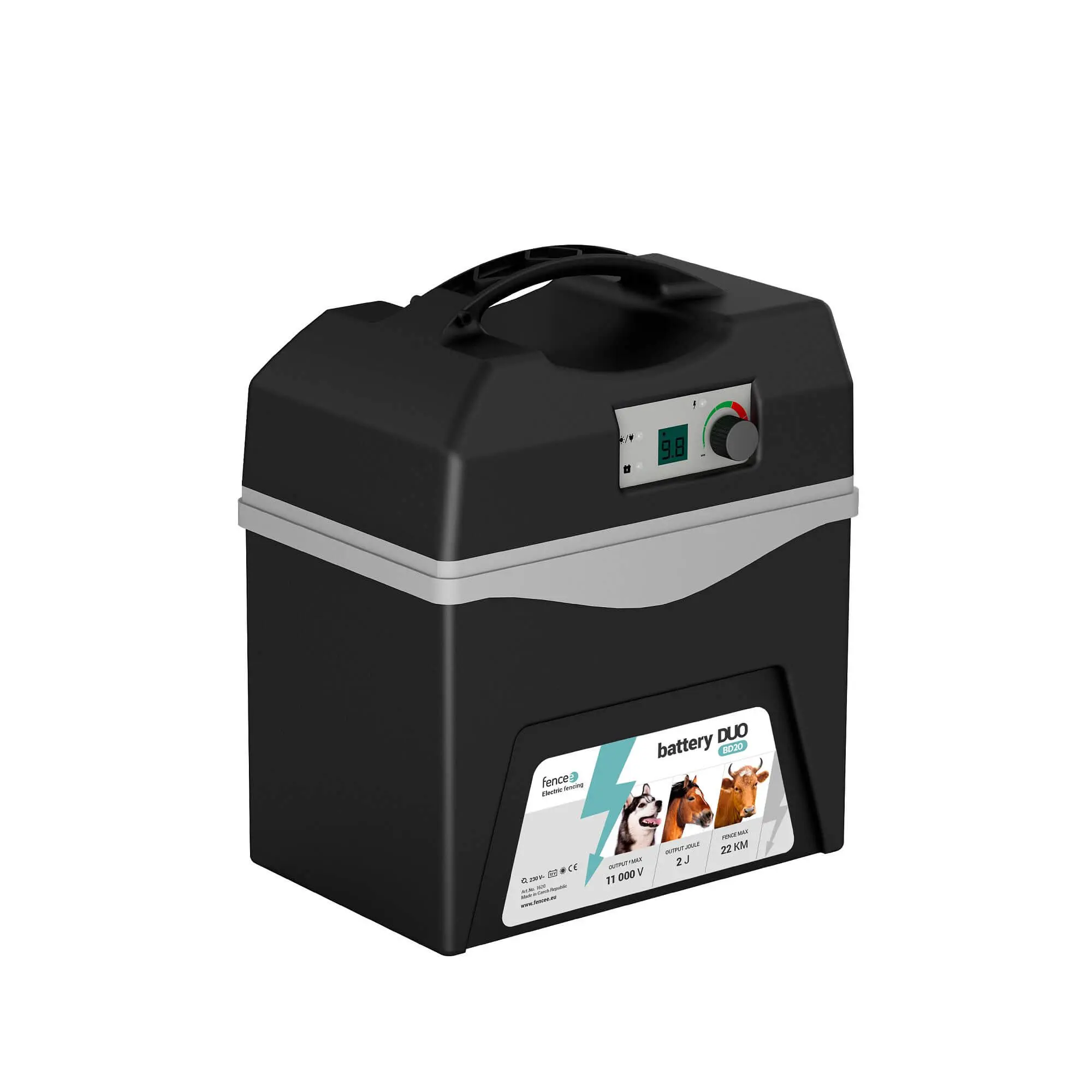 Bateriový přenosný zdroj pro elektrický ohradník fencee battery DUO BD20