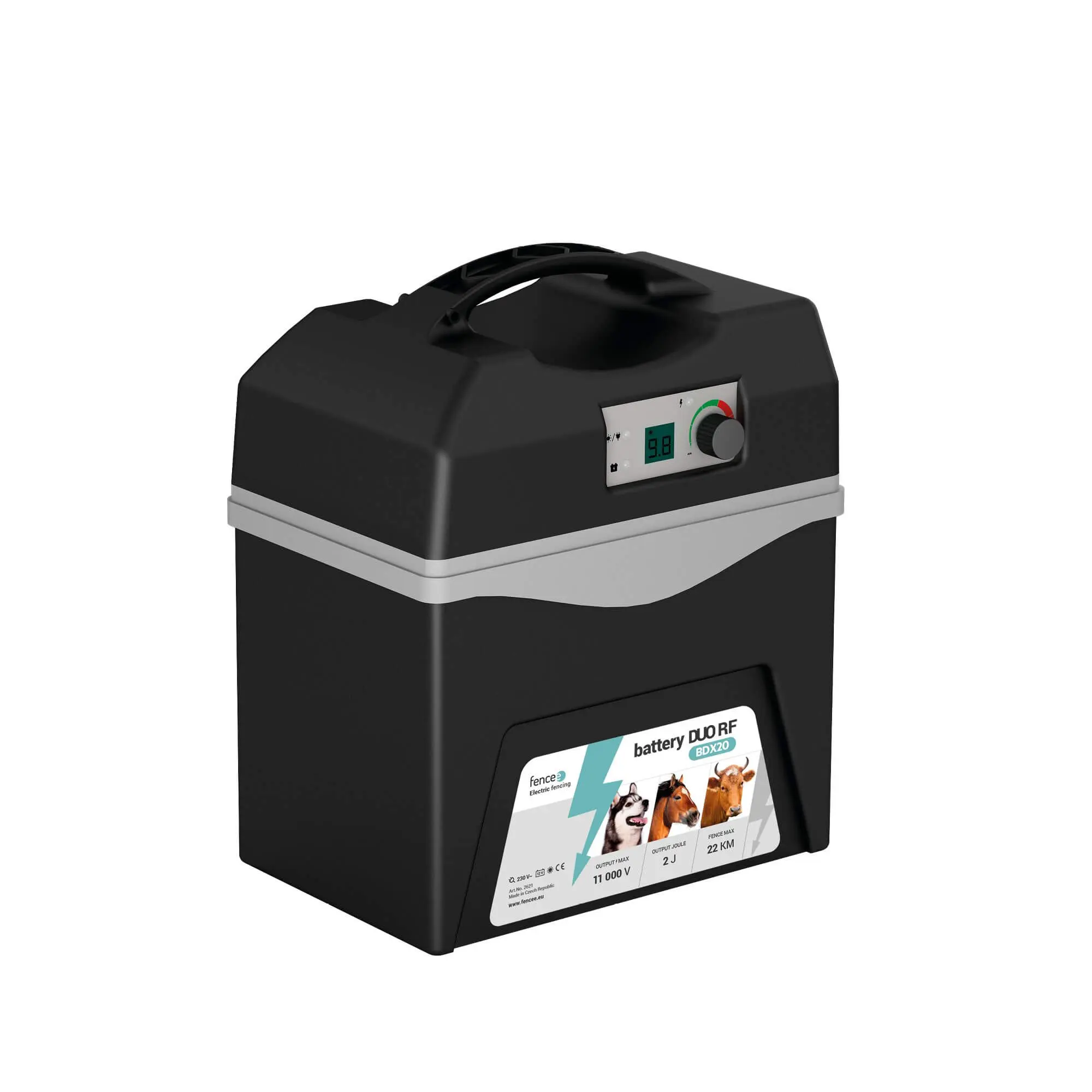 Bateriový přenosný RF zdroj pro elektrický ohradník fencee battery DUO RF BDX20