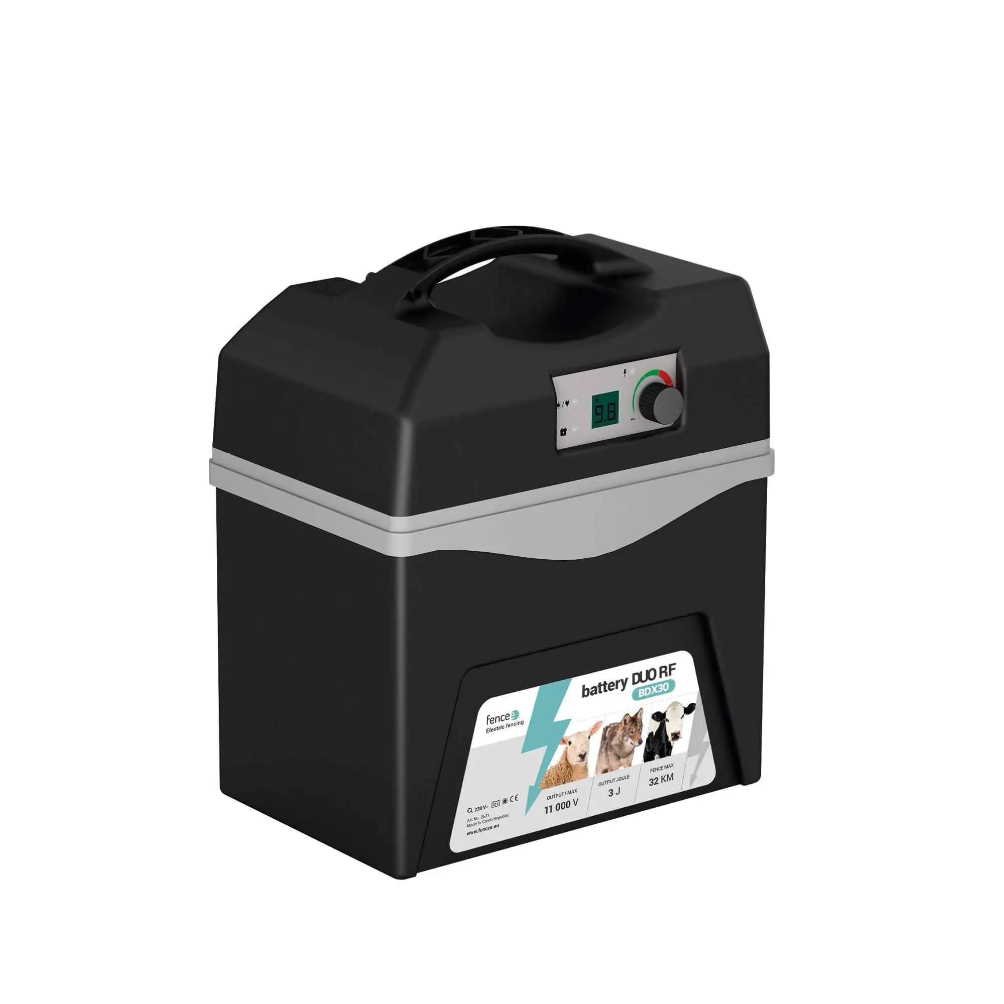 Bateriový přenosný RF zdroj pro elektrický ohradník fencee battery DUO RF BDX30