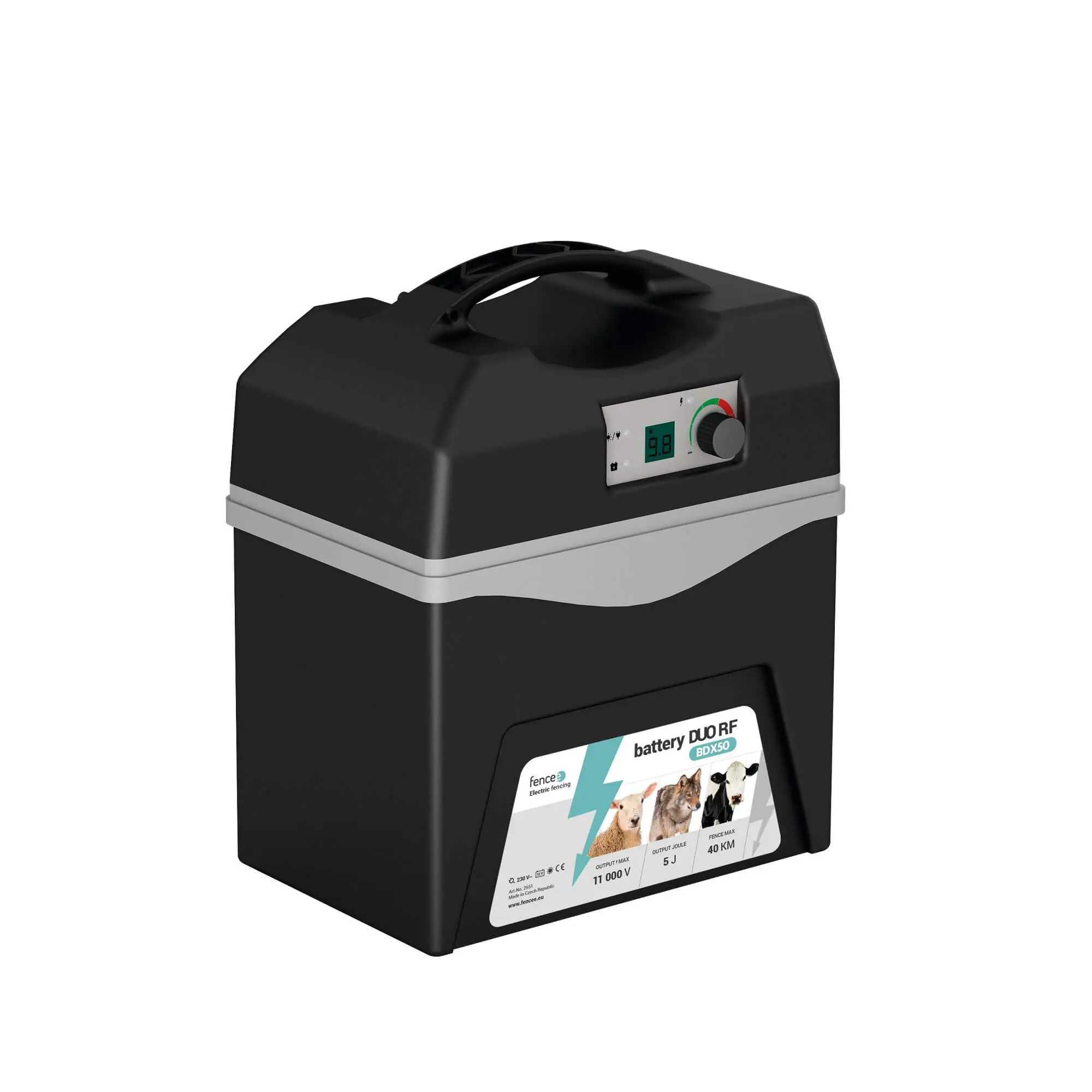 Bateriový přenosný RF zdroj pro elektrický ohradník fencee battery DUO RF BDX50