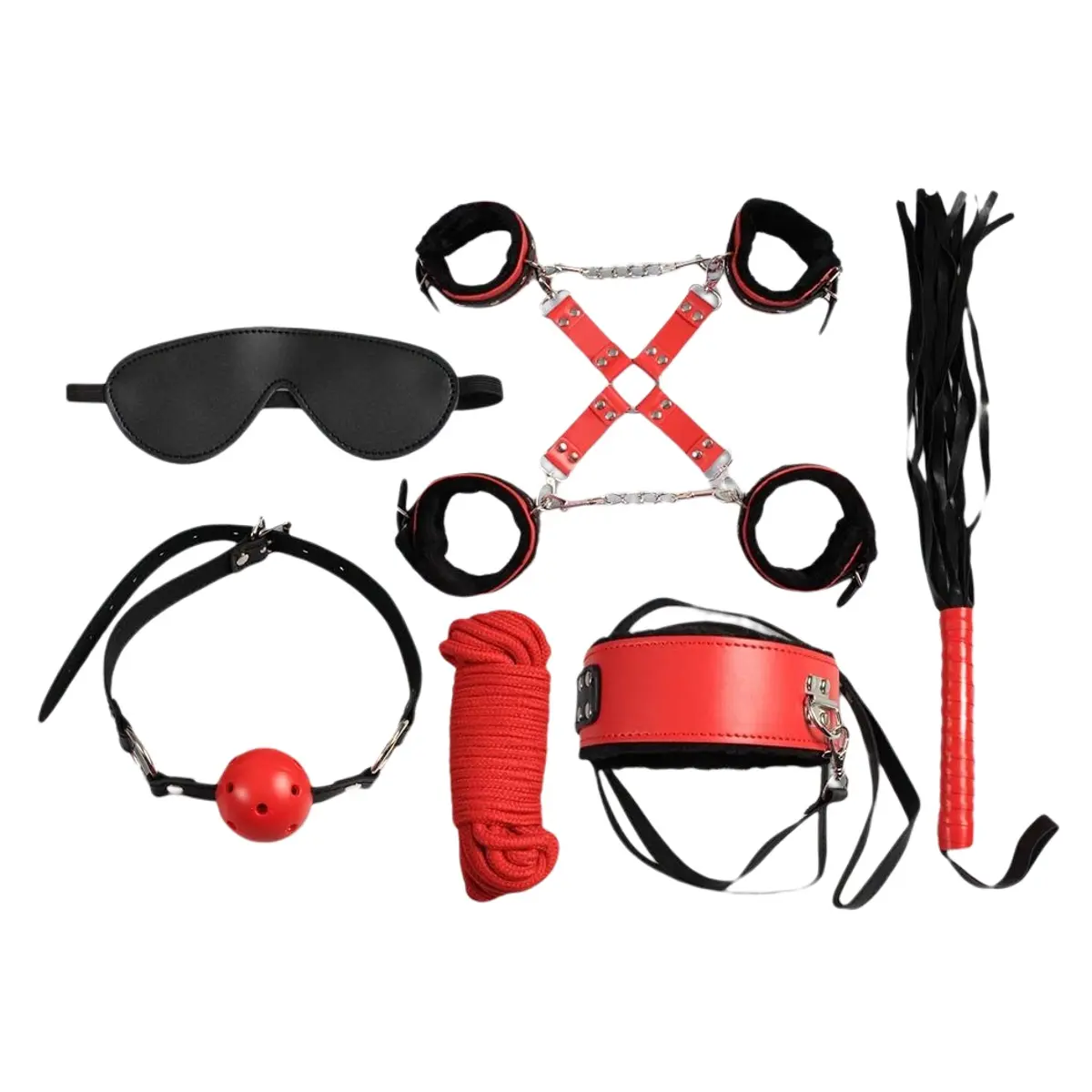 Sada SECRET PLAY Secret Bondage red-black collection