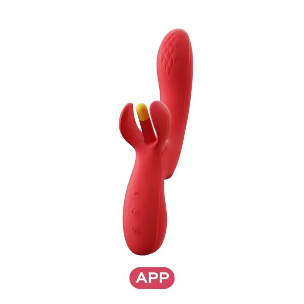 Vibrátor HONEY PLAY BOX FORTEXA App Tapping Finger Clit and G-Spot červený