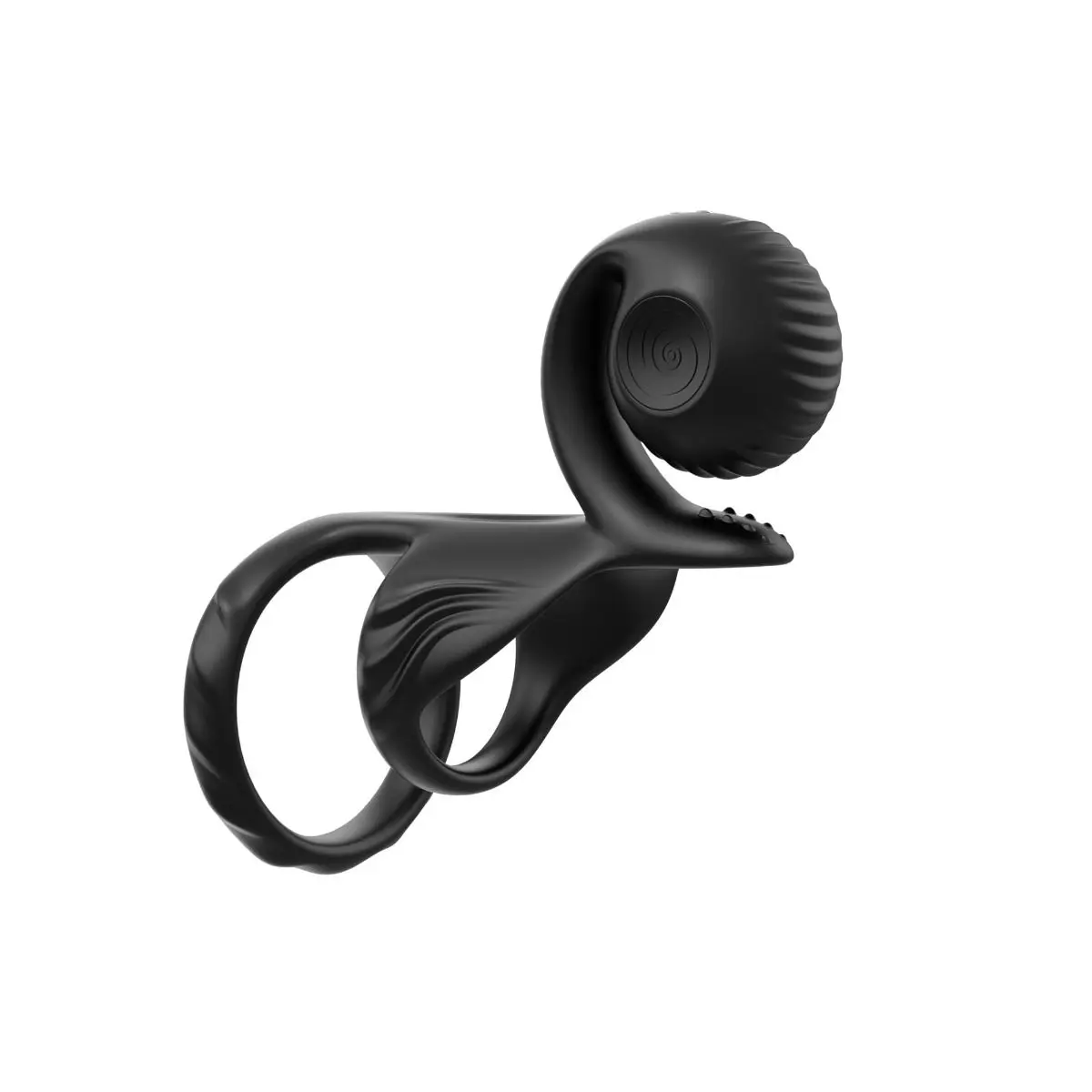 Kroužek na penis Snail Vibe JOVI Dual Couples Stimulator černý