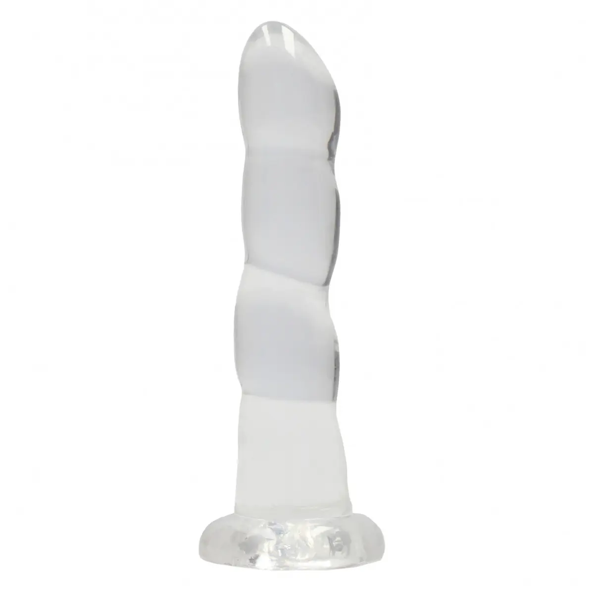 Dildo RealRock Non-Realistic with Suction Cup 17,5 cm transparentní